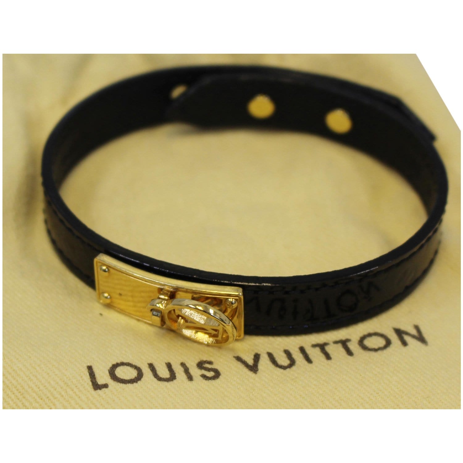 Louis Vuitton Bicolor Vernis Leather Keep It Twice Bracelet Louis