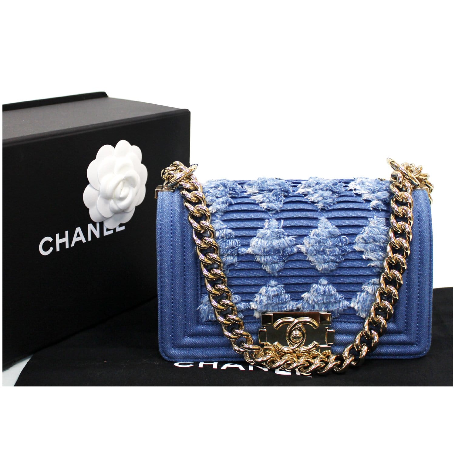 Chanel 2021 Small Destination Chenonceau Bowling Bag - Blue