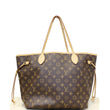 LOUIS VUITTON Neverfull MM Monogram Canvas Tote Shoulder Bag Rose Ballerine-US