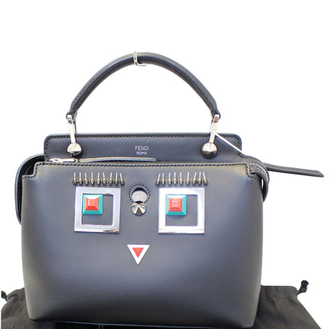 Fendi DotCom Faces Click Top Handle Leather