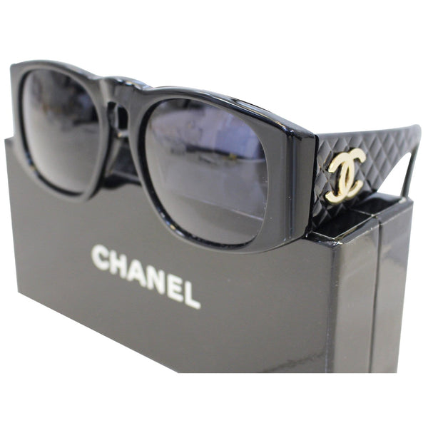 CHANEL Black Vintage Quilted Sunglasses 01450-US