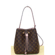 LOUIS VUITTON Neonoe Monogram Canvas Shoulder Bag Rose Ballerine