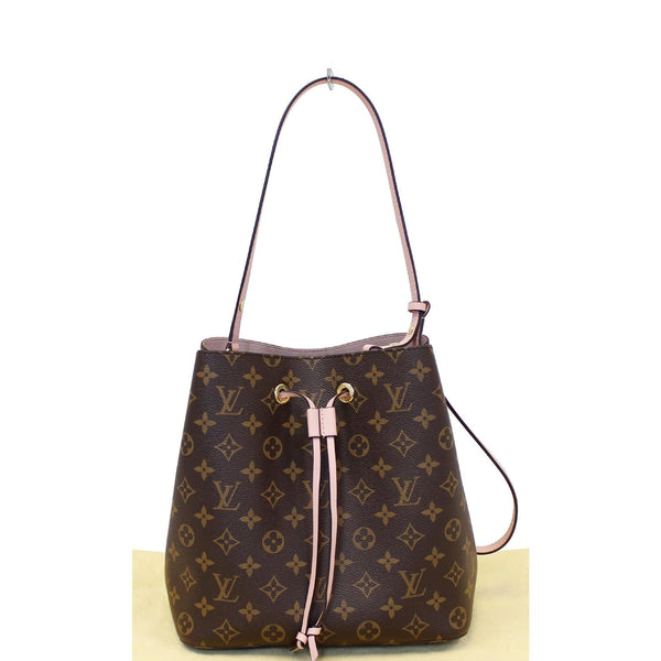 LOUIS VUITTON Neonoe Monogram Canvas Shoulder Bag Rose Ballerine