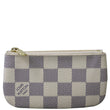 Louis Vuitton Key Coin Pouch Damier Azur White