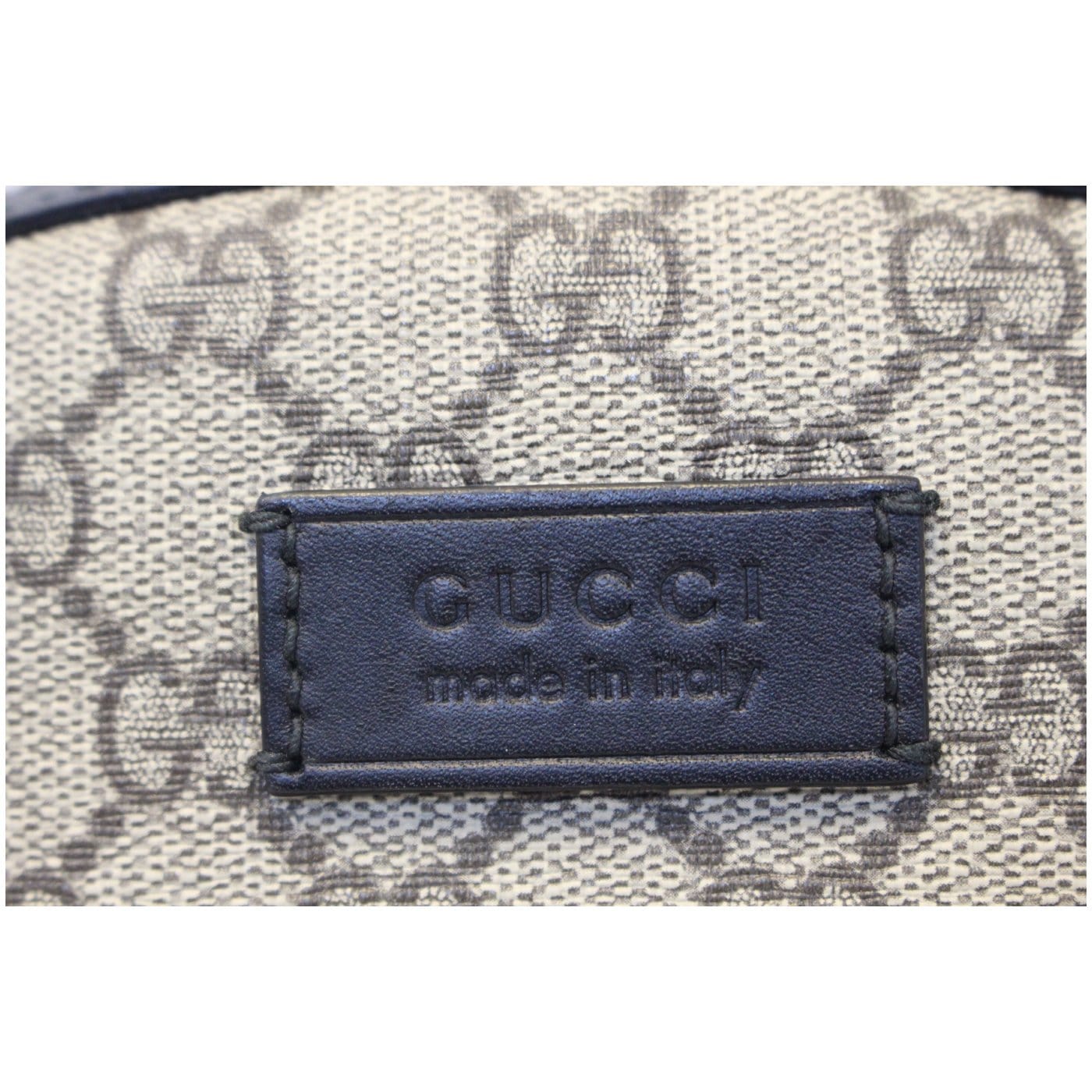 GUCCI GG Supreme Small Backpack Leather Beige Black 429020 Purse 90191279