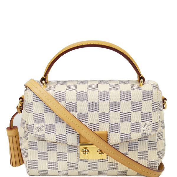 LOUIS VUITTON Croisette Damier Azur Shoulder Crossbody Bag White