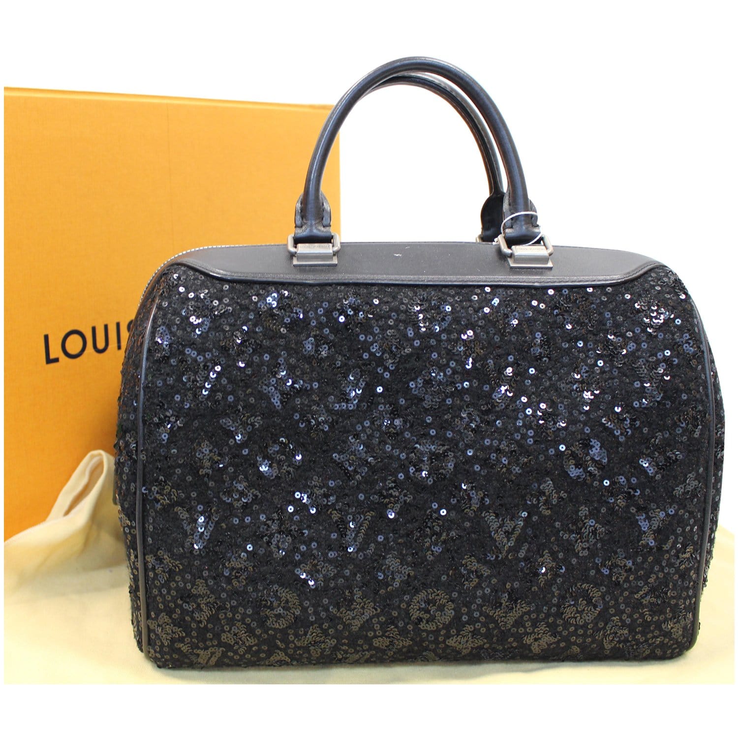 Louis Vuitton Black RARE Sequin Limited Edition Sunshine Express