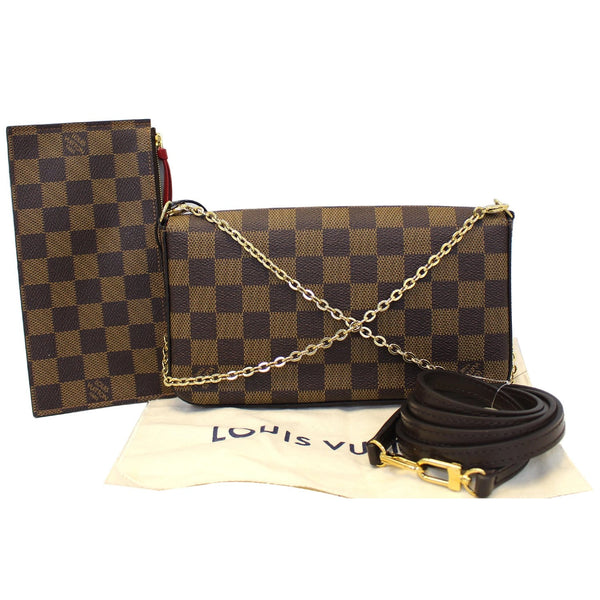 LOUIS VUITTON Pochette Felicie Damier Ebene Crossbody Bag-US