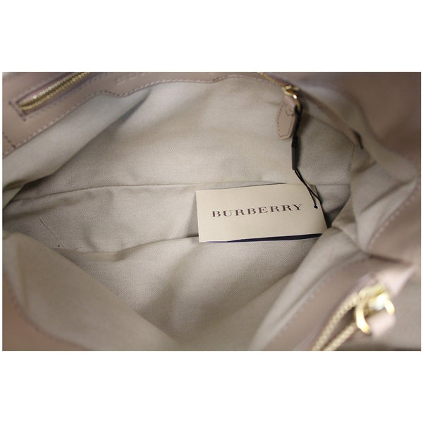 Burberry Bridle House Check Small Hepburn Tote Bag Beige