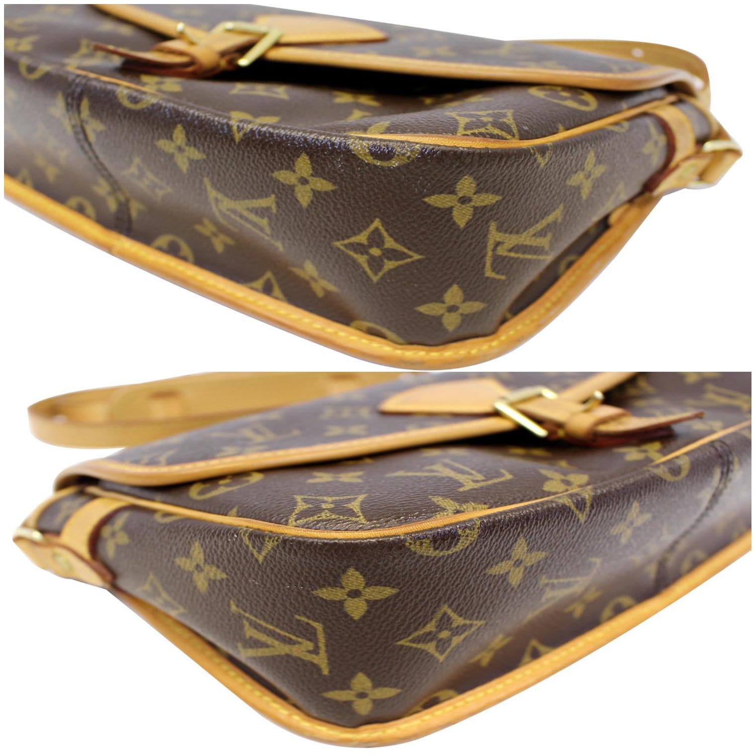 Sologne cloth crossbody bag Louis Vuitton Brown in Cloth - 27467899