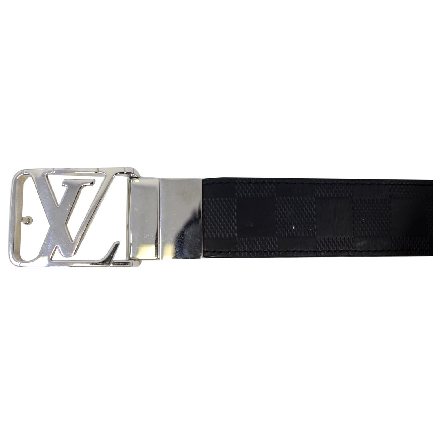 Lv circle leather belt Louis Vuitton Black size XL International in Leather  - 32730700