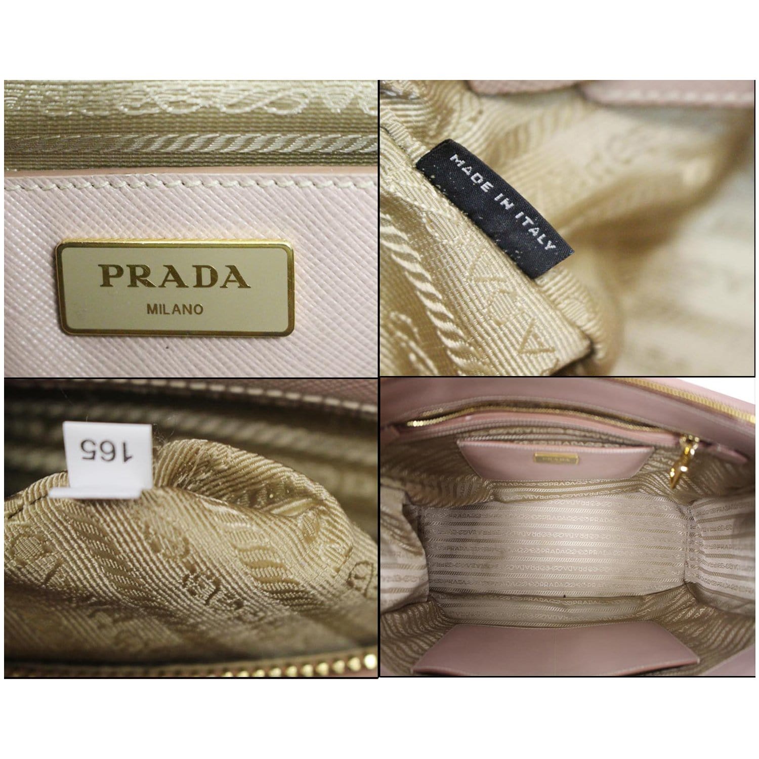 Prada Double Zip Lux Tote Saffiano Leather Large Pink 2397481
