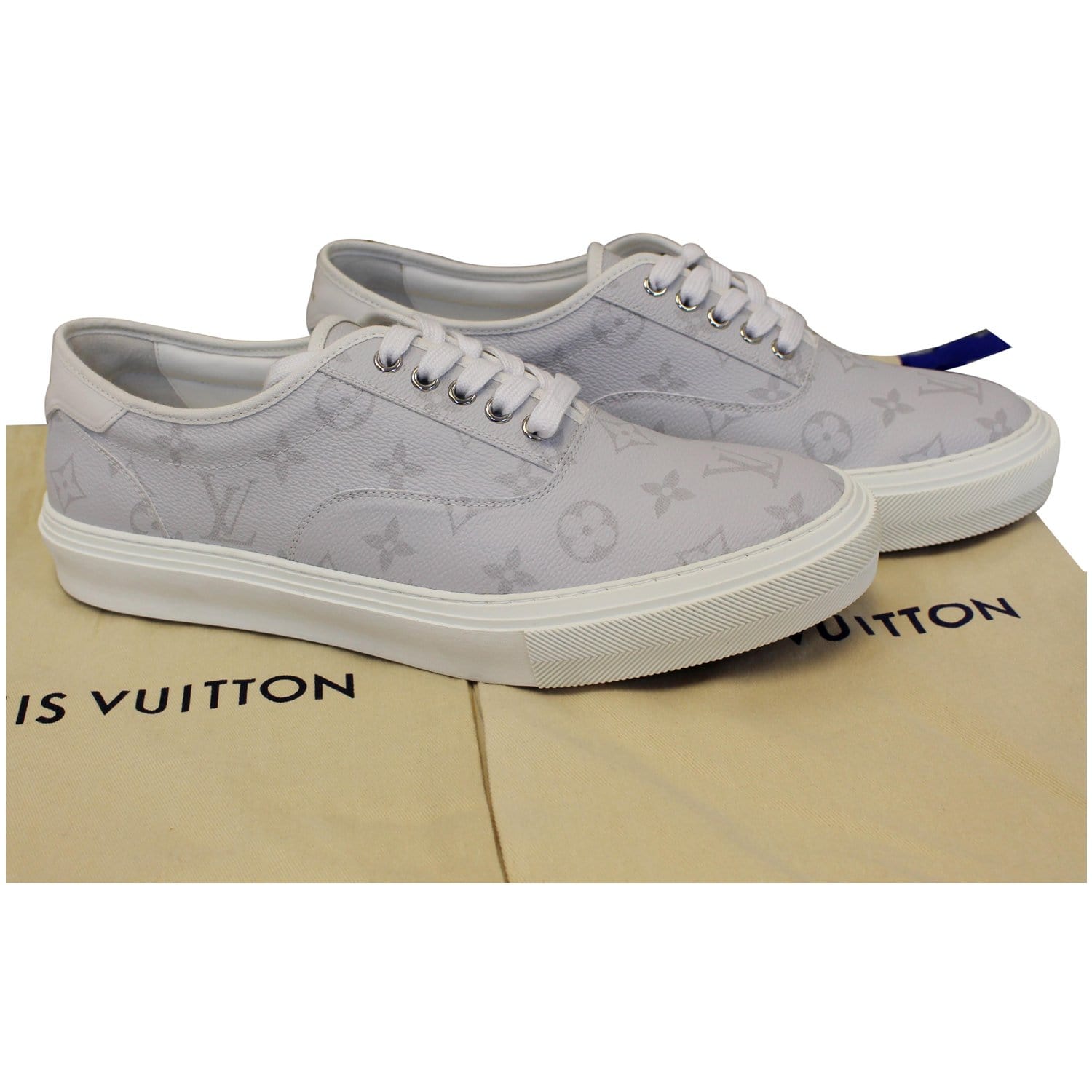 Louis Vuitton Men's White Trocadero Slip-On Louis V. Sneaker