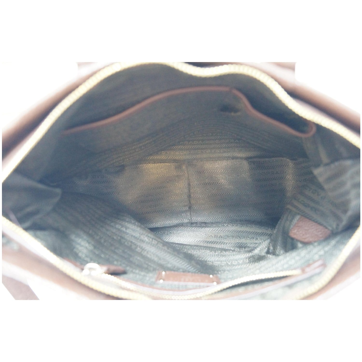 Prada Metallic Silver Cervo Antik Leather Bauletto Bag