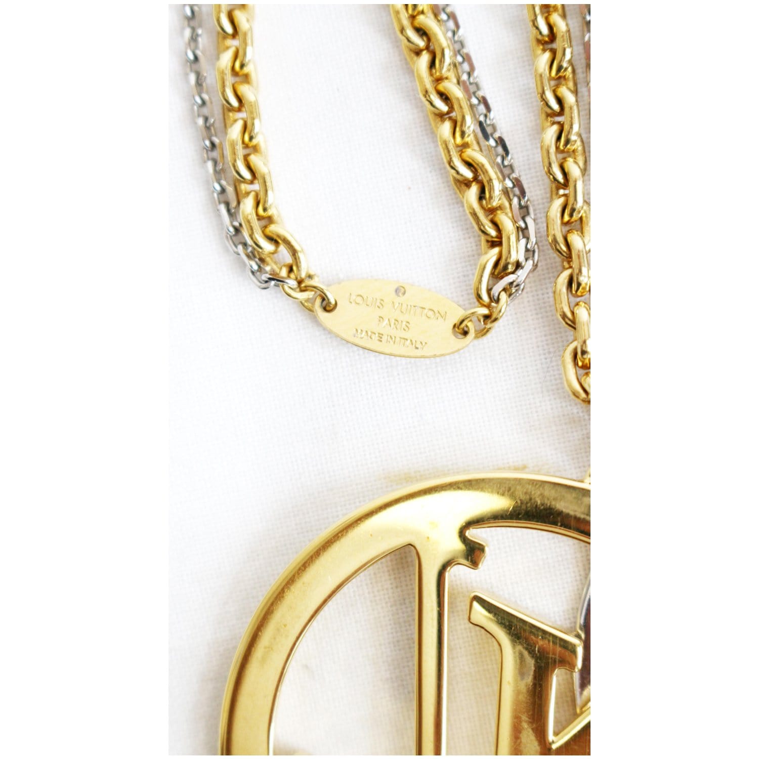 Louis Vuitton 2020-21FW Squared Lv Gold Necklace