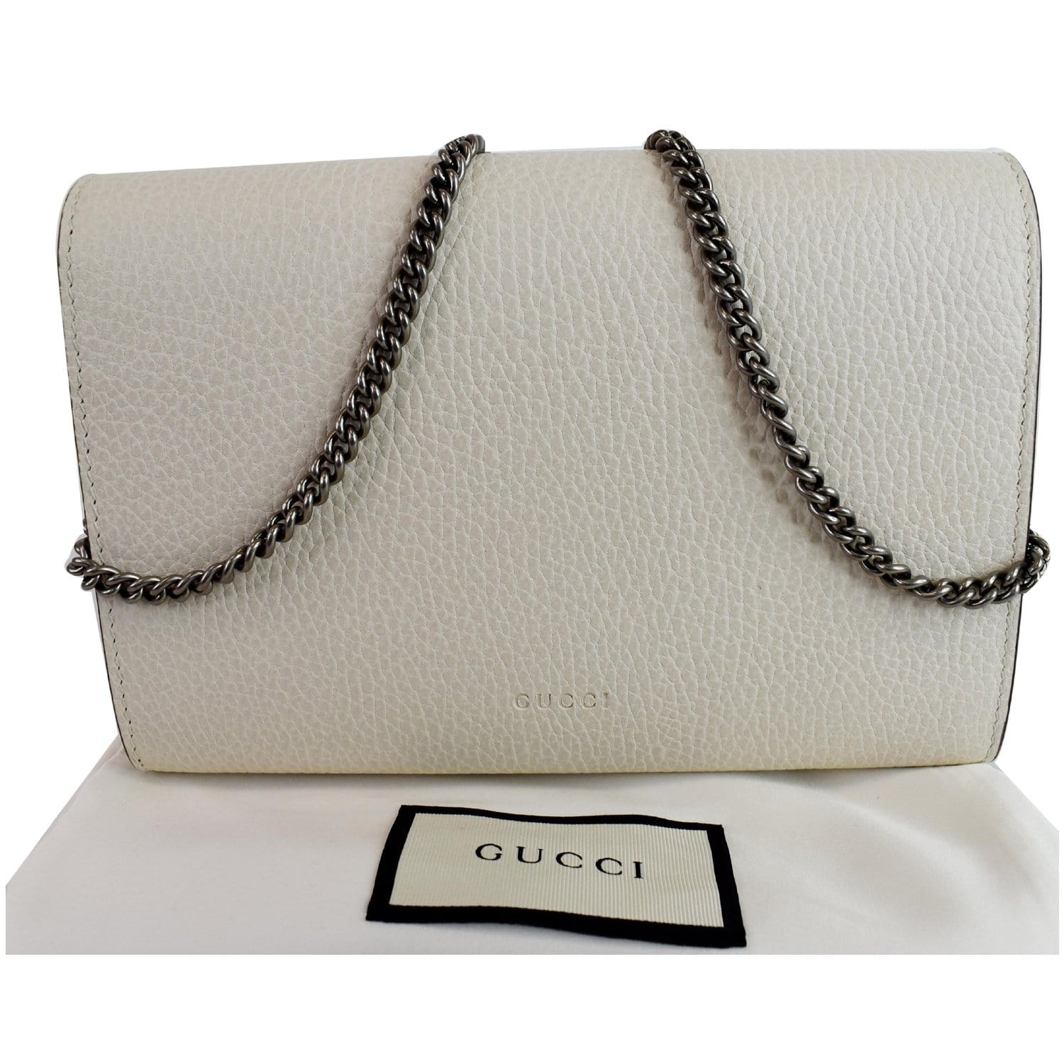 Gucci, Bags, Authentic Gucci Dionysus White Leather Chain