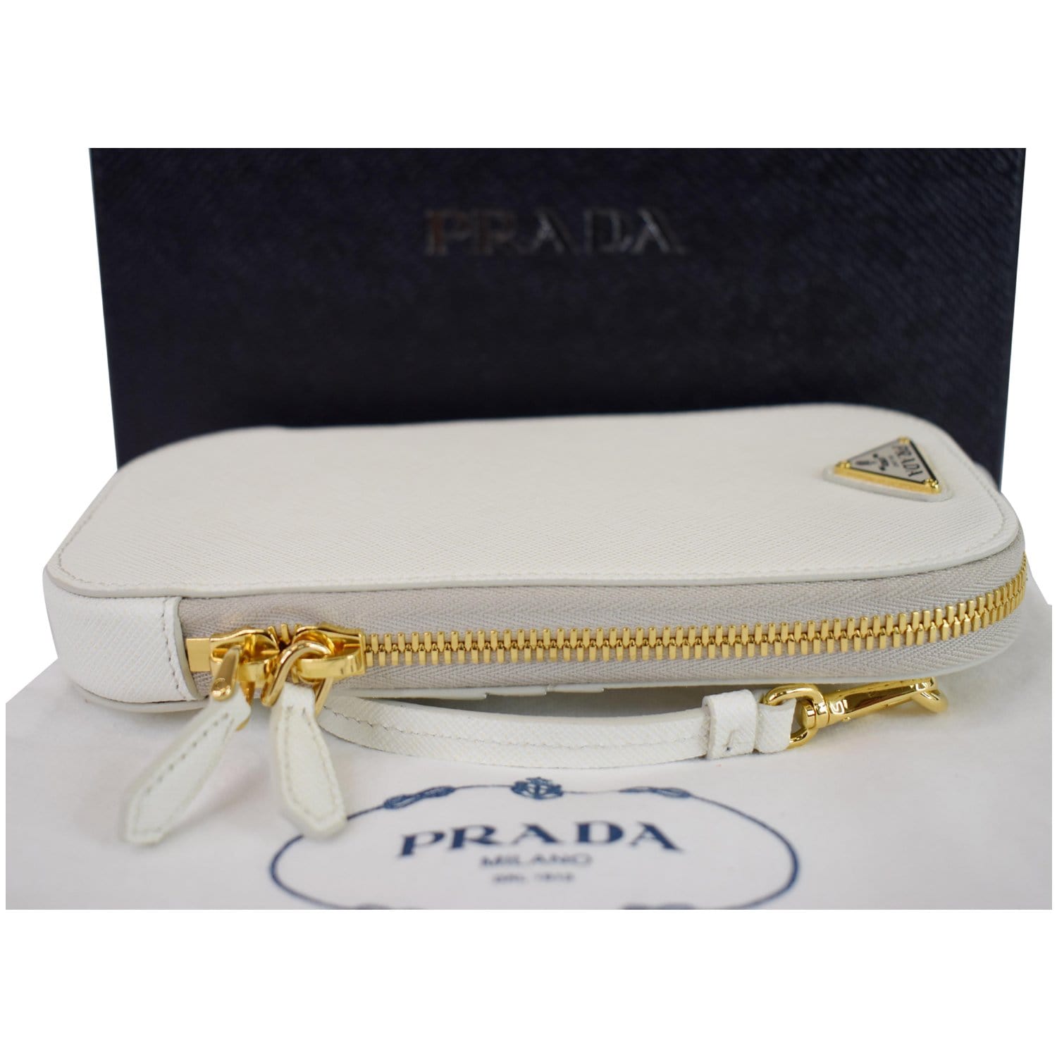 Prada White Chain Wallet Leather Bag – EYE LUXURY CONCIERGE