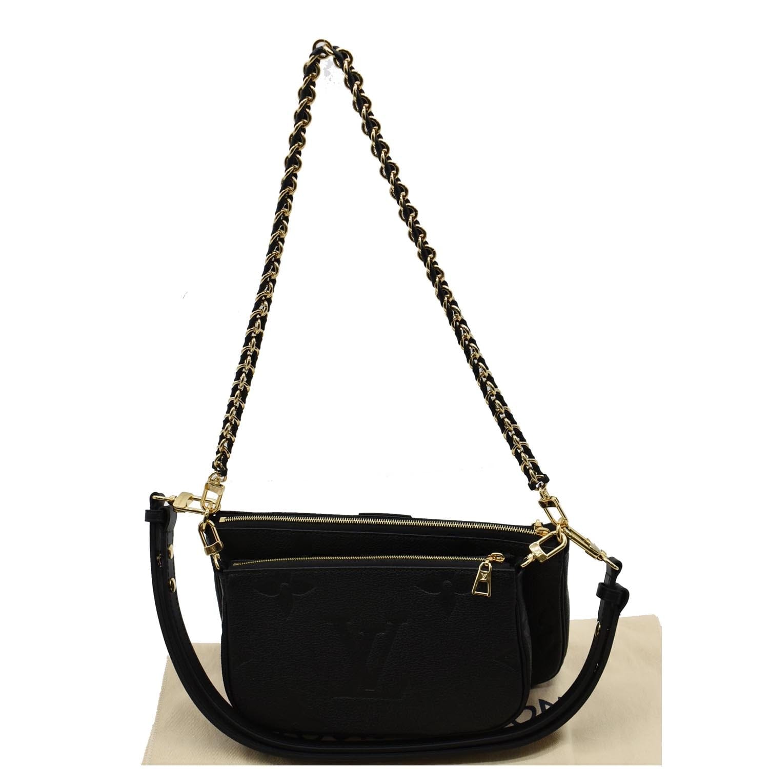 Pochette accessoire leather mini bag Louis Vuitton Black in Leather -  35993936