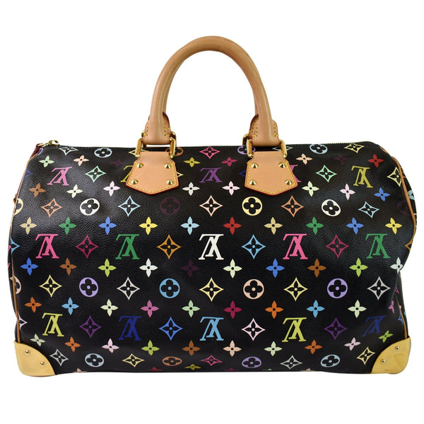 LOUIS VUITTON Speedy 40 Monogram Multicolor Satchel Bag Black