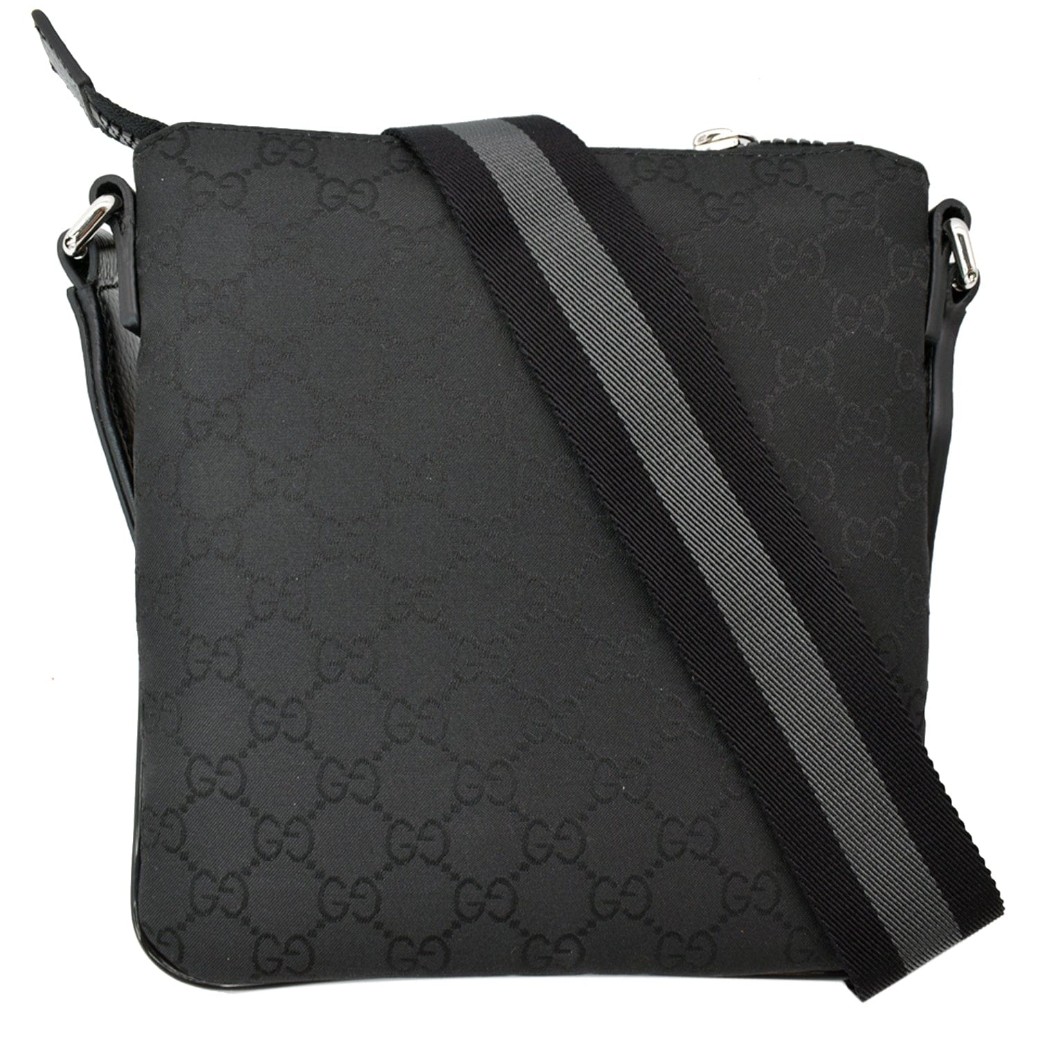 Gucci GG Nylon Canvas Messenger Bag in Black –