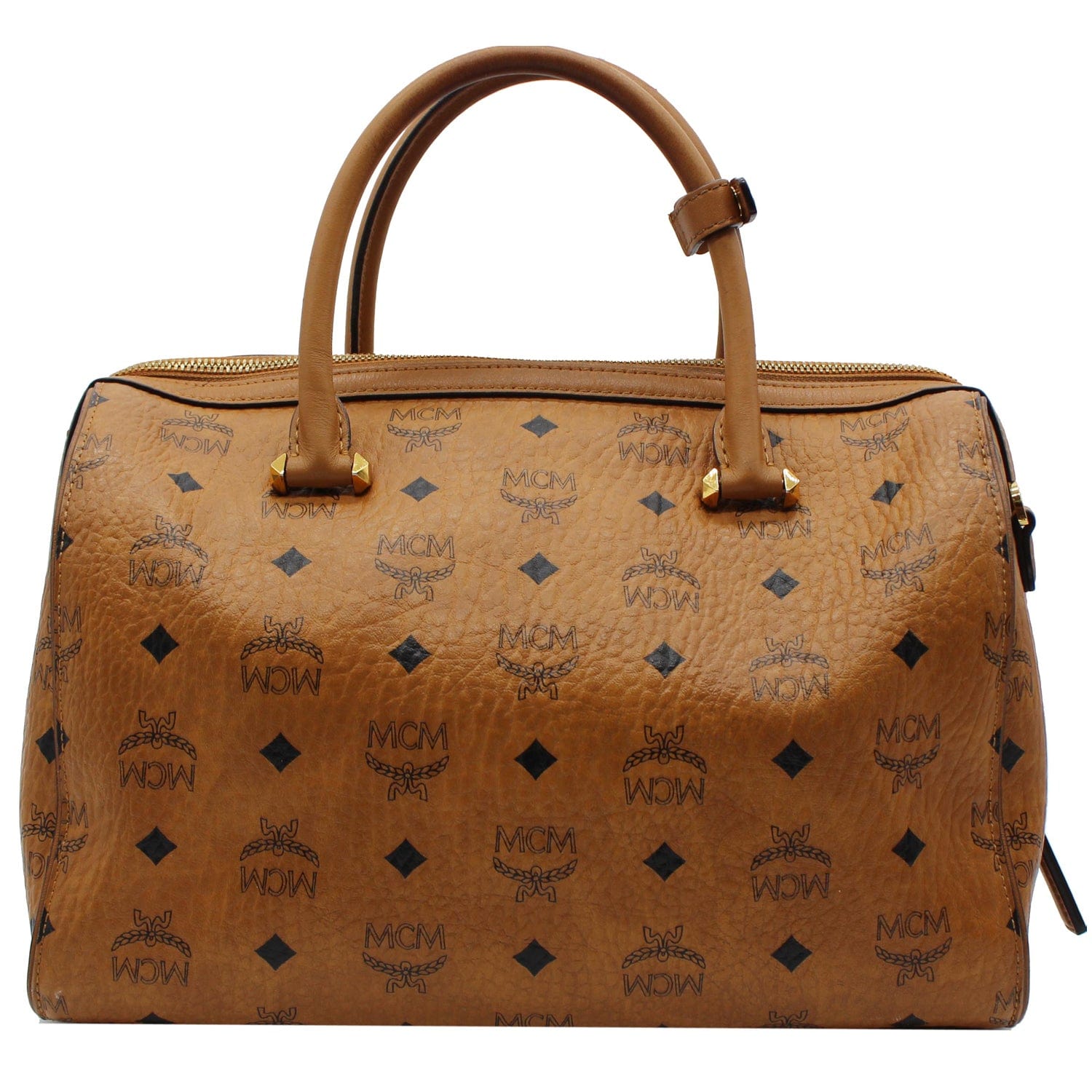 MCM, Bags, Mcm Cognac Signature Bag