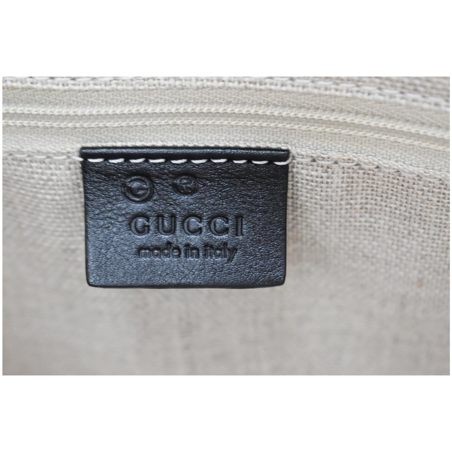 Gucci Guccissima Black Leather And Micro Convertible Handbag 449654-1000
