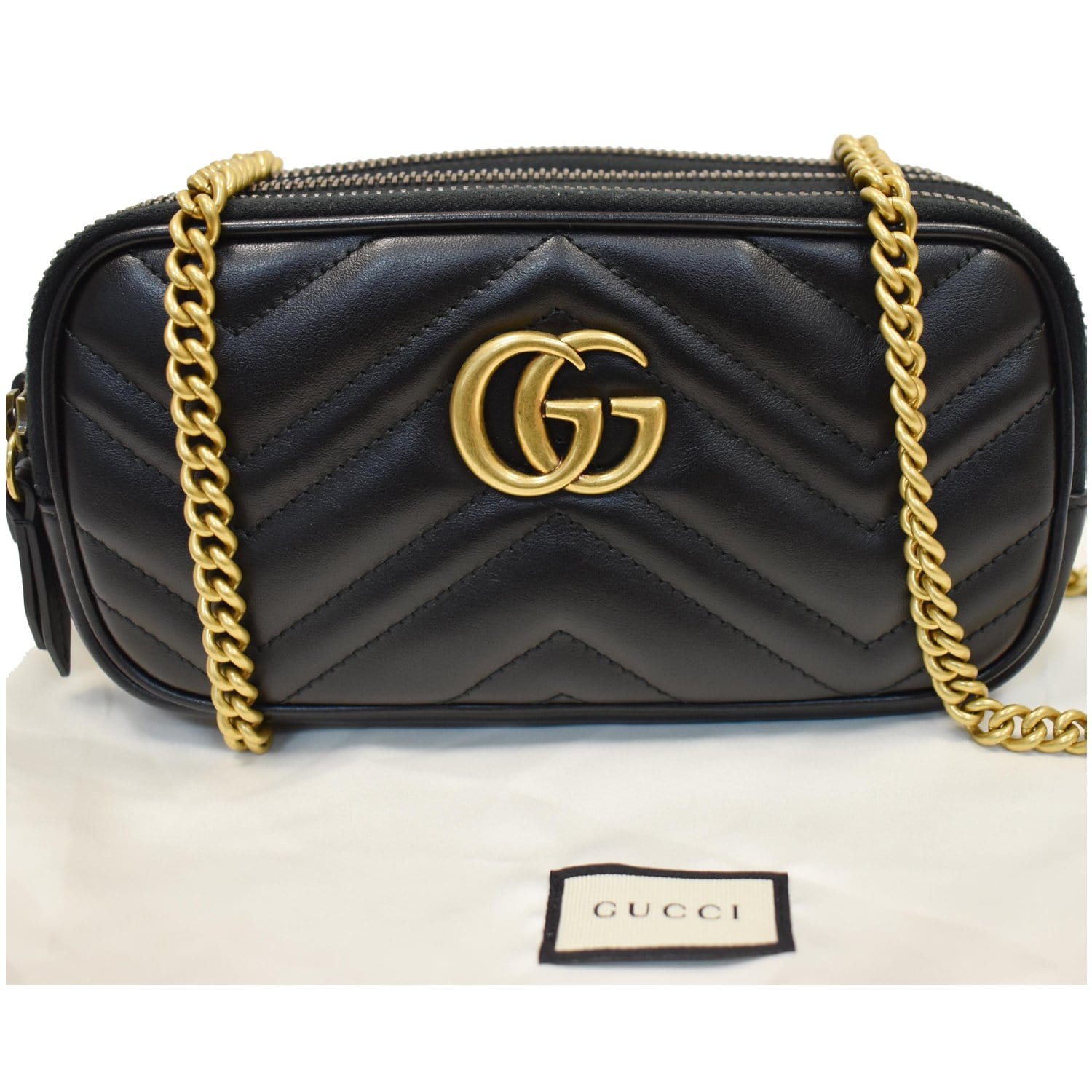 Shop GUCCI 2024 SS GG Marmont mini chain bag ( 497985 AACFE 9543
