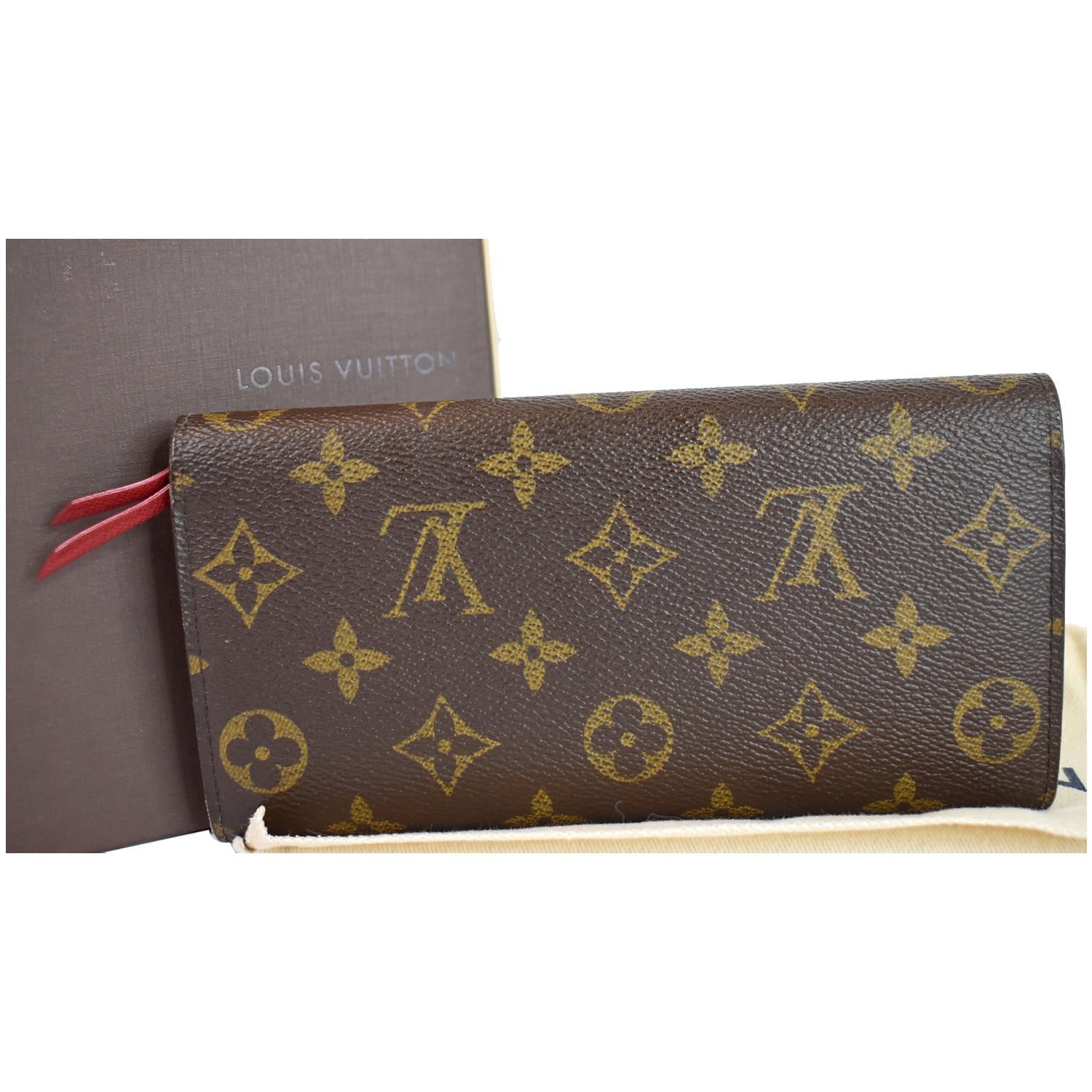 Emilie leather wallet Louis Vuitton Brown in Leather - 34859728