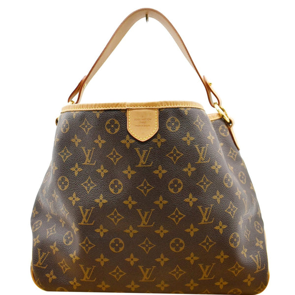 LOUIS VUITTON Delightful MM Monogram Canvas Hobo Bag Brown