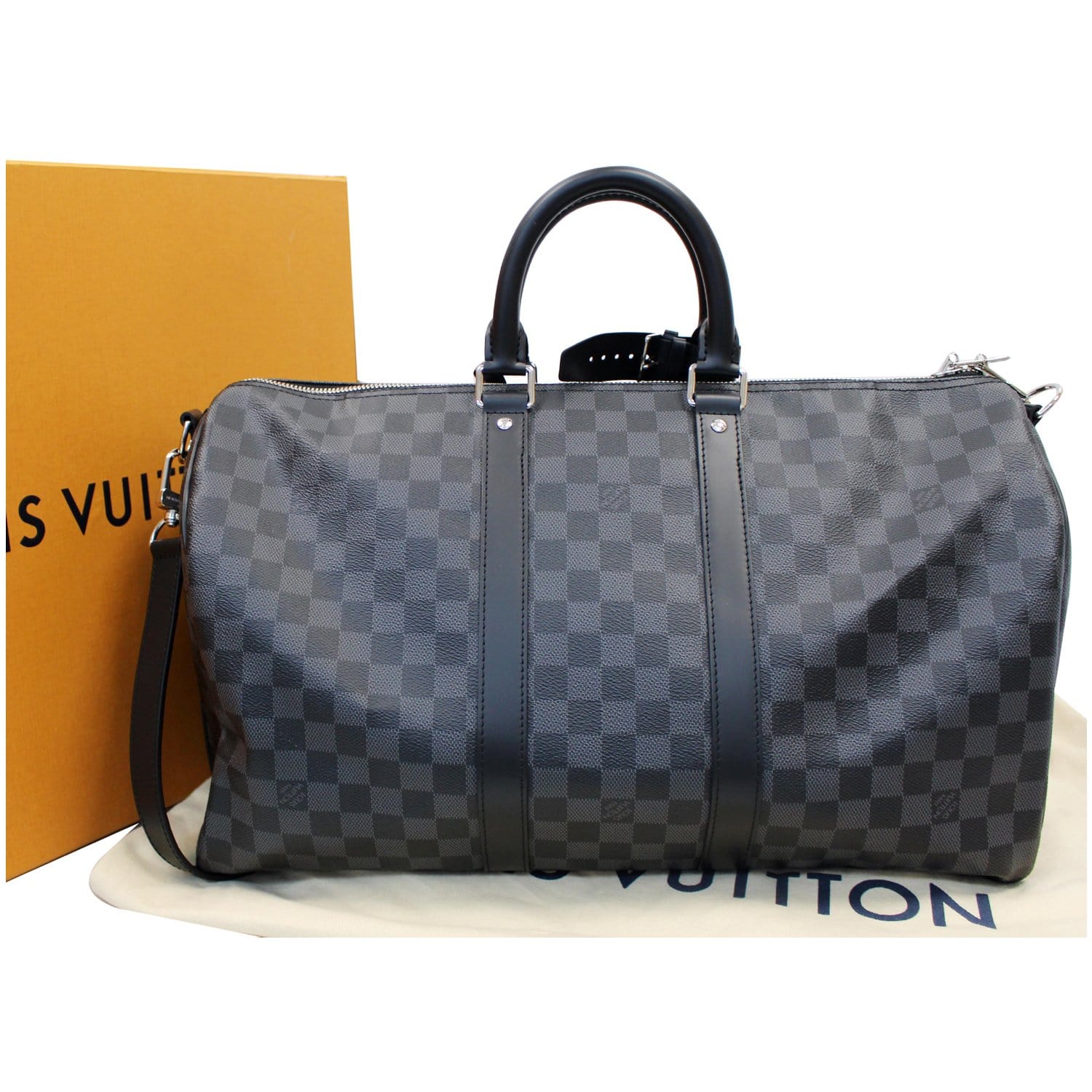 Louis Vuitton Damier Graphite Bandouliere Keepall 45 with Strap