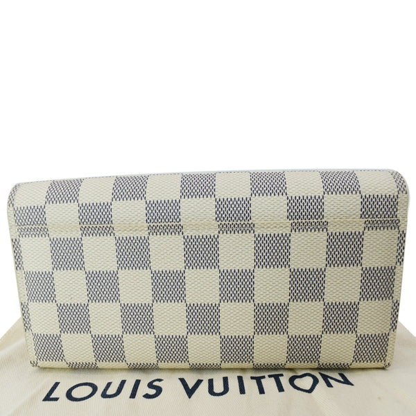 LOUIS VUITTON Damier Azur Sarah Wallet White