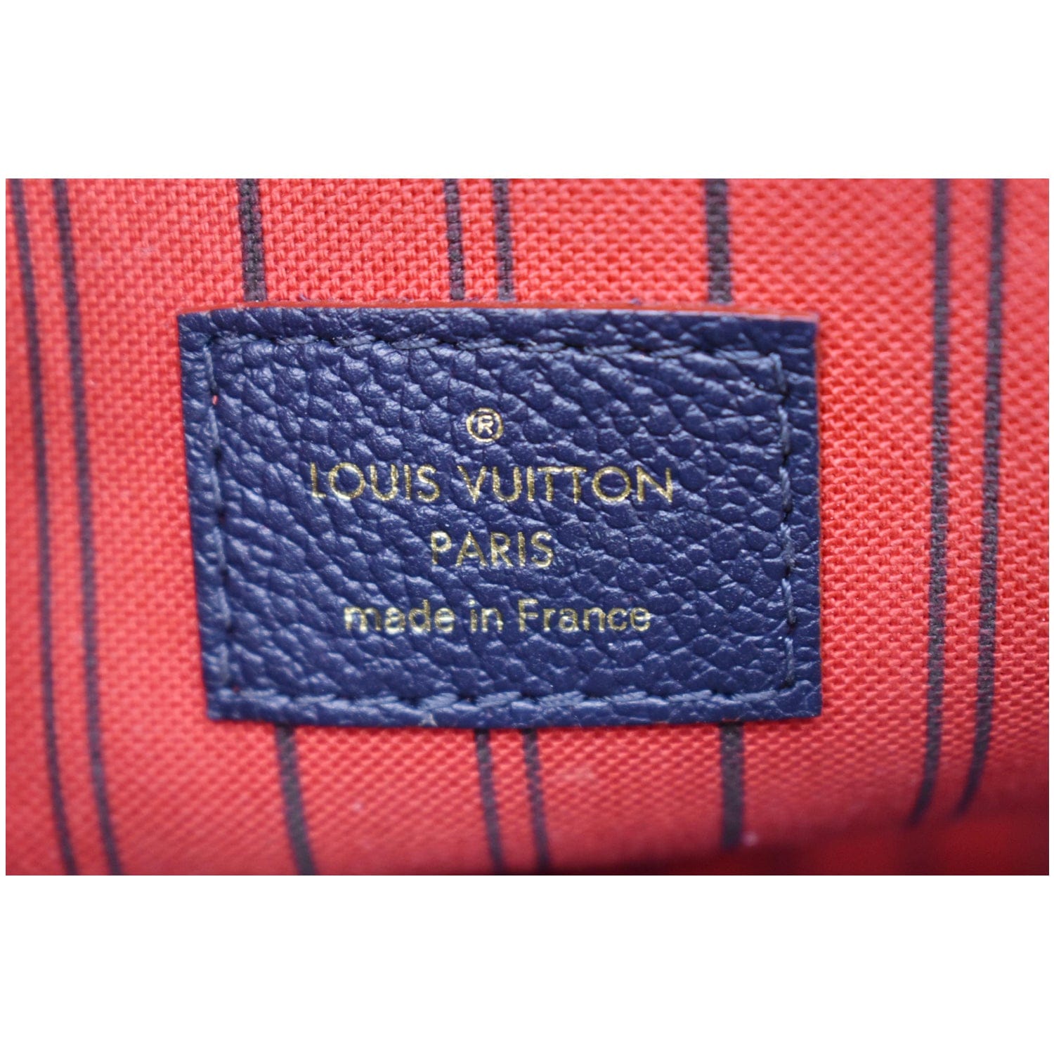 Louis Vuitton Iris Blue Monogram Empreinte Montaigne MM bag