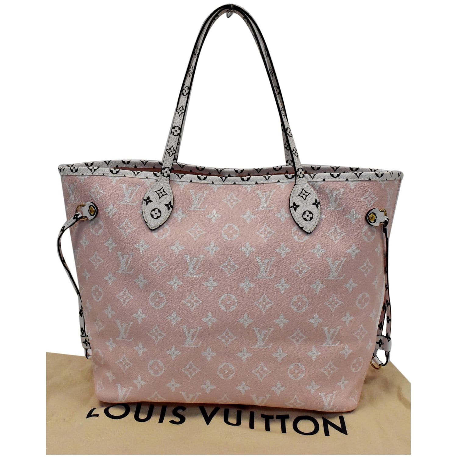 Louis+Vuitton+Neverfull+Tote+MM+Pink%2FRed%2FWhite+Canvas for sale