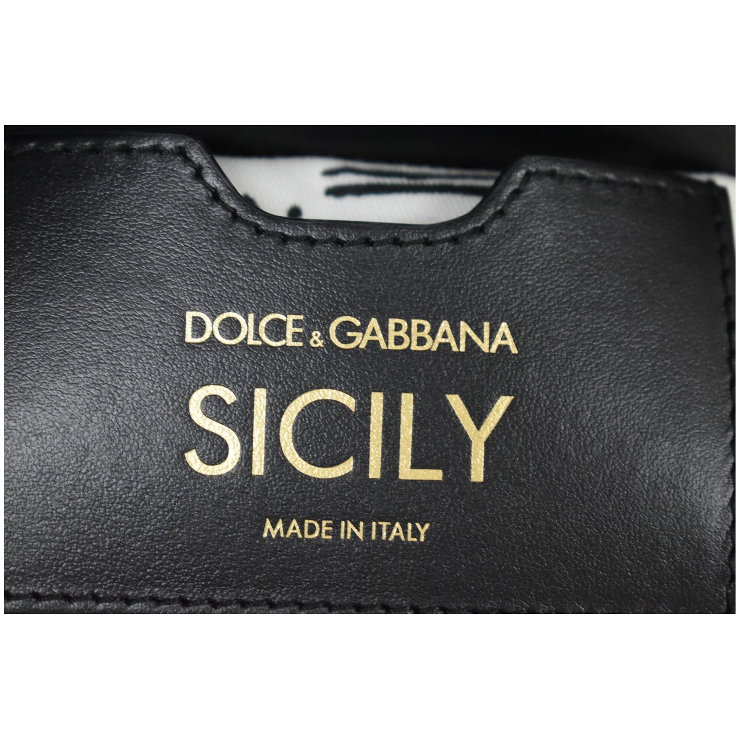 DOLCE & GABBANA Miss Sicily Small Neoprene Top Handle Bag Black