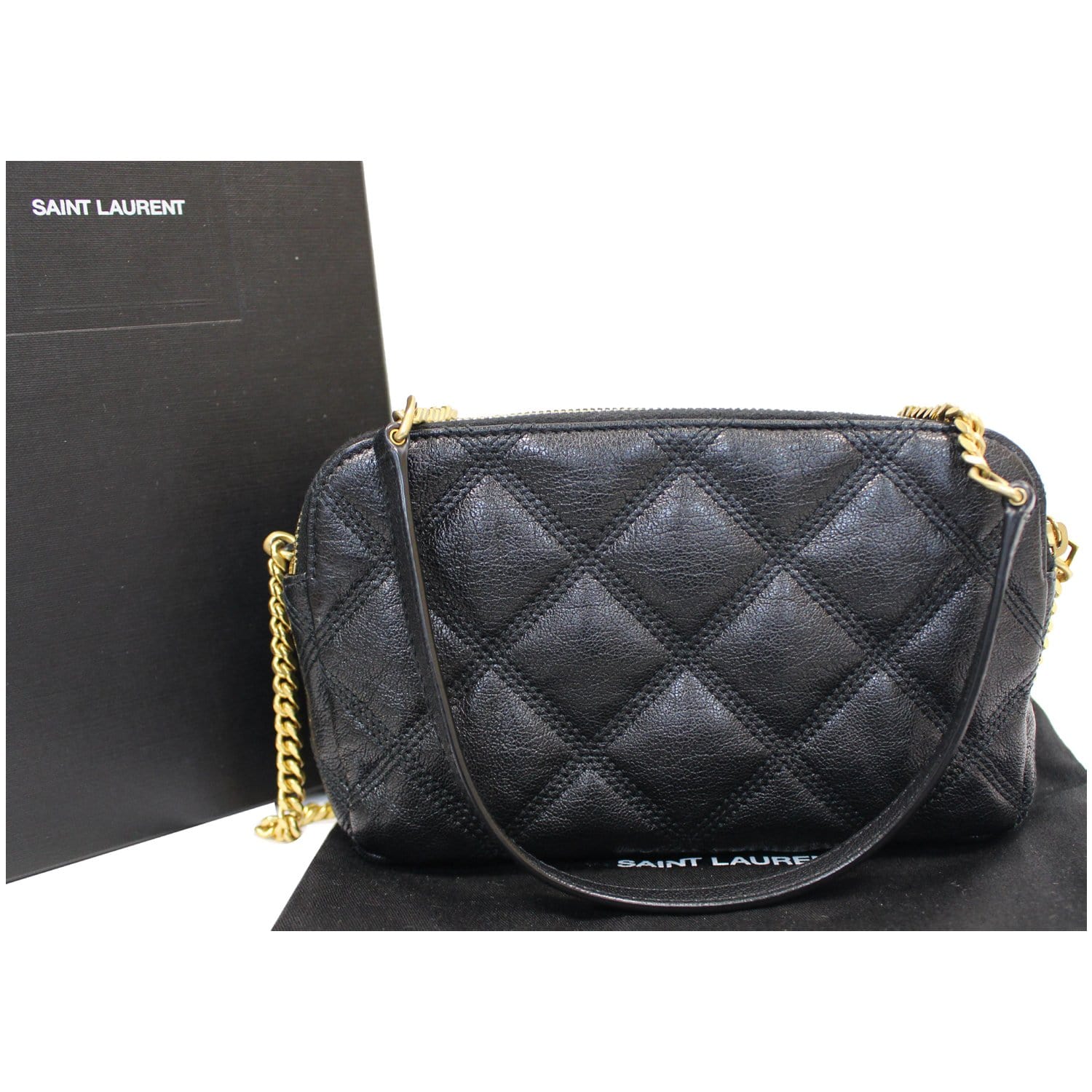 Saint Laurent Becky Quilted Mini Bag in Black