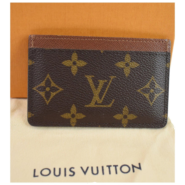 Louis Vuitton Monogram Canvas Card Holder For Women - lv logo front