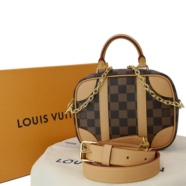 LOUIS VUITTON Valisette Souple BB Damier Ebene Shoulder Bag Brown