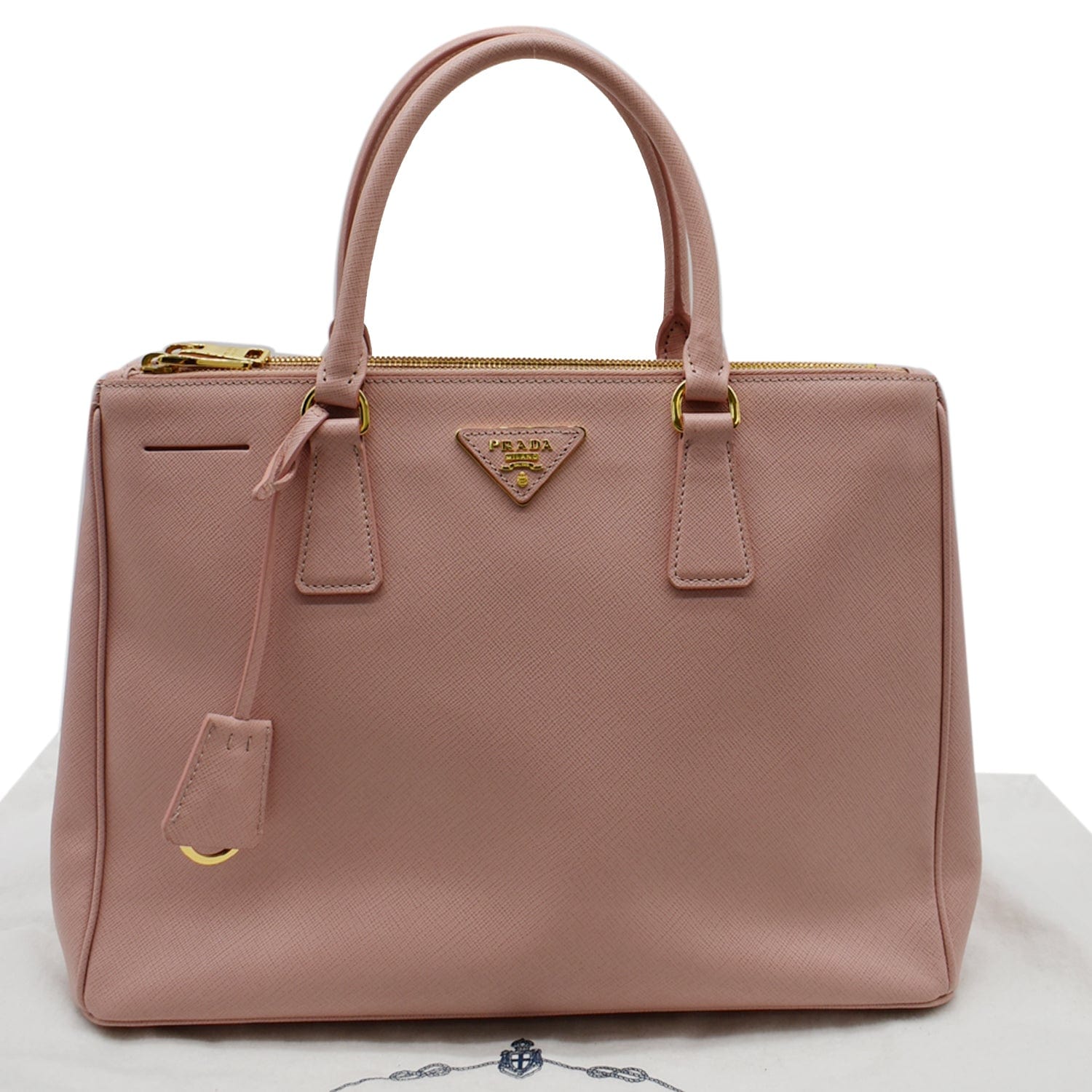 Petal Pink Saffiano Leather Handbag