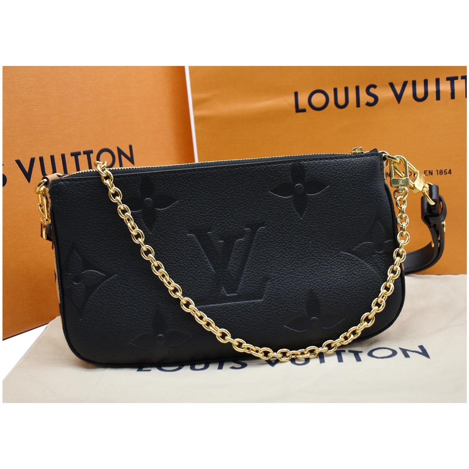 Louis Vuitton Multi Pochette Monogram Empreinte Black for Women
