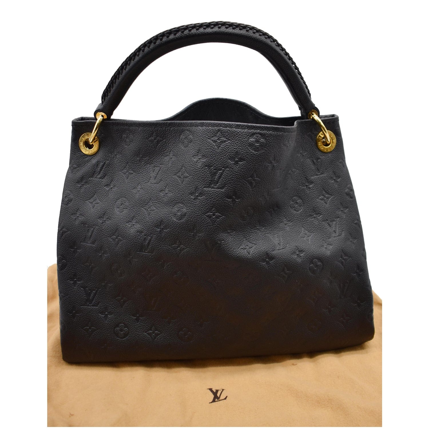 Louis Vuitton Artsy MM Monogram Empreintet Tote Bag White – STYLISHTOP