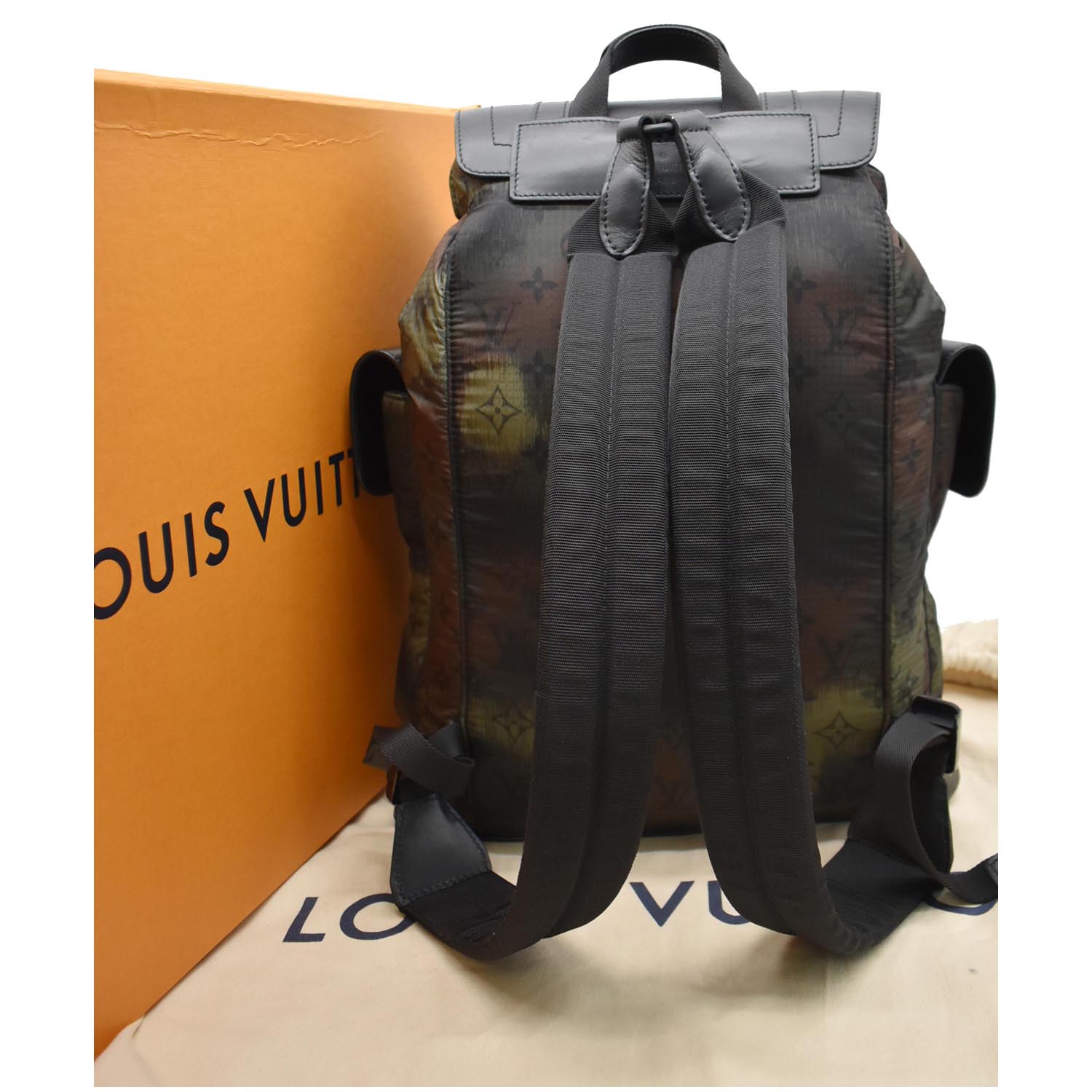 Louis Vuitton Christopher Backpack Limited Edition Camouflage Monogram  Nylon with Leather PM Brown 8816960