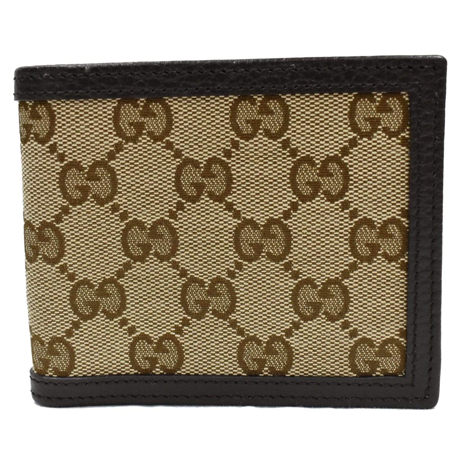 Gucci Beige GG Supreme Canvas and Leather Bifold Wallet Gucci