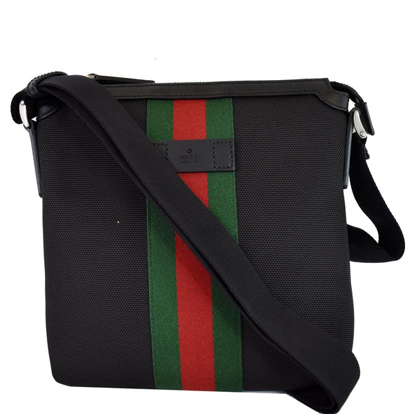 GUCCI Techno Canvas Web Messenger Bag Black 631195