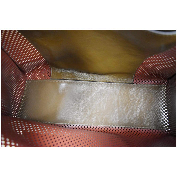 Fendi Peekaboo X-Lite Large Perforated Leather Tote Bag interior