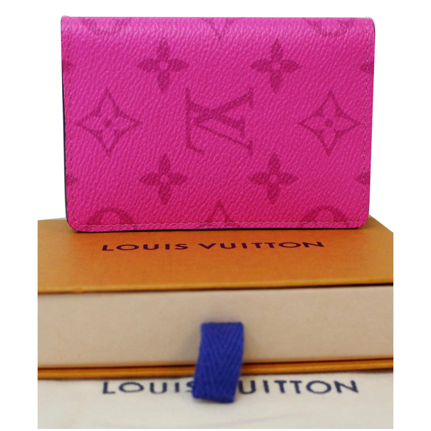 Pocket organizer leather small bag Louis Vuitton Pink in Leather