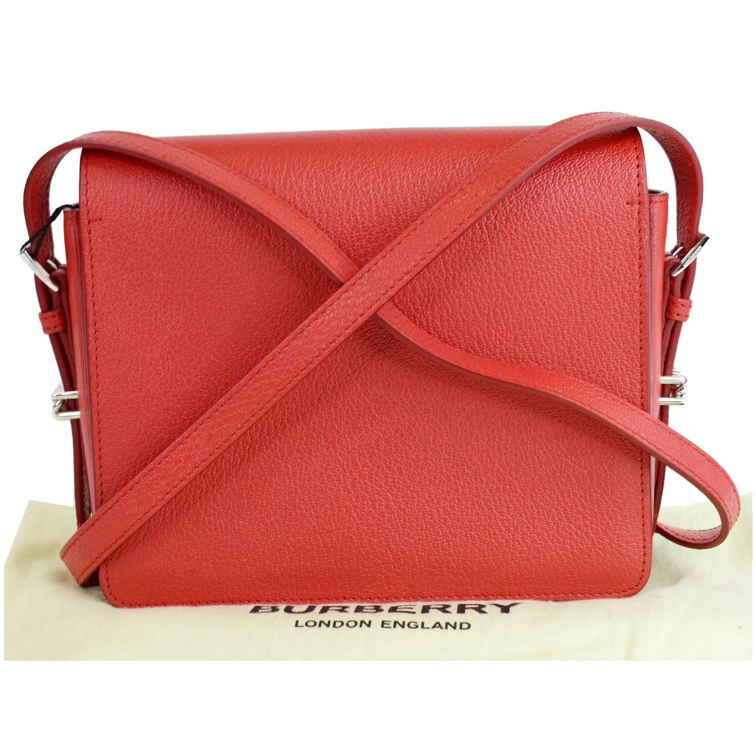 BURBERRY Small Leather Grace Bag Red Color - I-MAGAZINE Inc