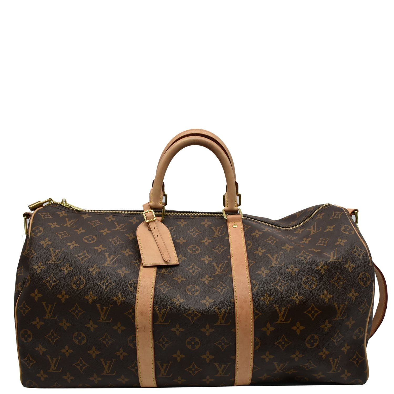 Louis Vuitton Keepall 50 Travel Bag in Brown Monogram Canvas and