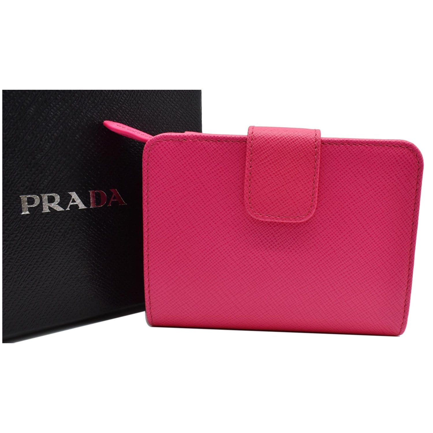 PRADA Leather Gray Wallets for Women for sale