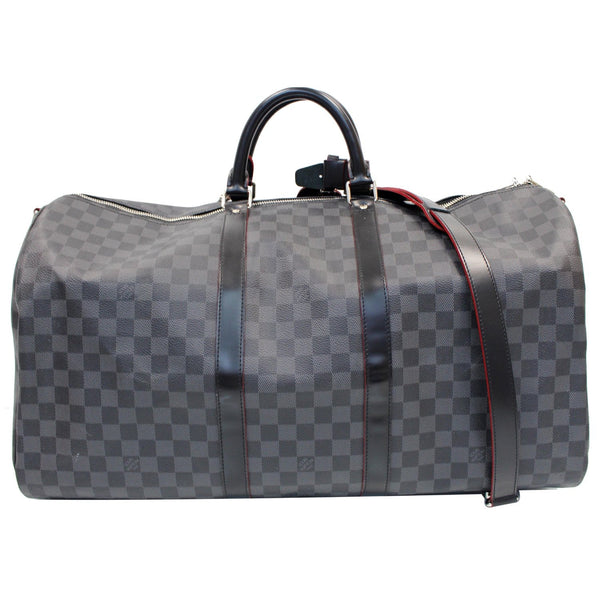 Louis Vuitton Keepall 55 Damier Graphite Travel Bag front view