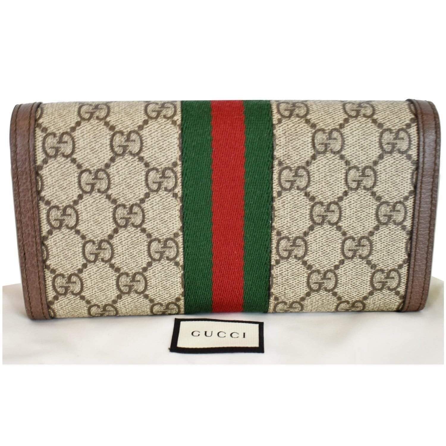Vintage Gucci Plus Ophidia Supreme Checkbook Wallet GG Logo 